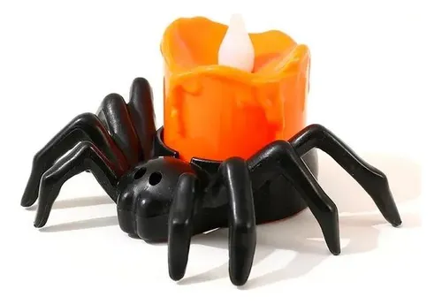 VELA LED ARANHA HALLOWEEN UNIDADE