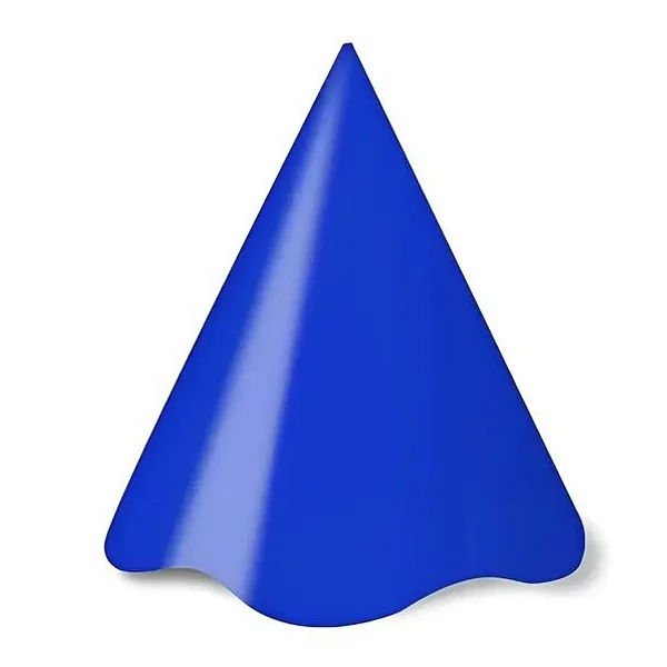 CHAPEU PAPEL LISO AZUL C/8 UND