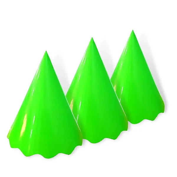 CHAPEU PAPEL LISO NEON VERDE C/8 UND