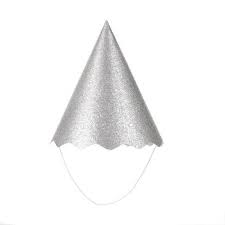 CHAPEU PAPEL METALIZADO PRATA C/8 UND