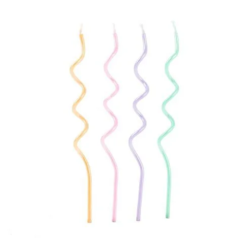 VELA ESPIRAL CANDY COLORS C/4 UND