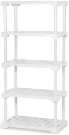 PRATELEIRA MODULAR RETANGULAR 5 NIVEIS BRANCO