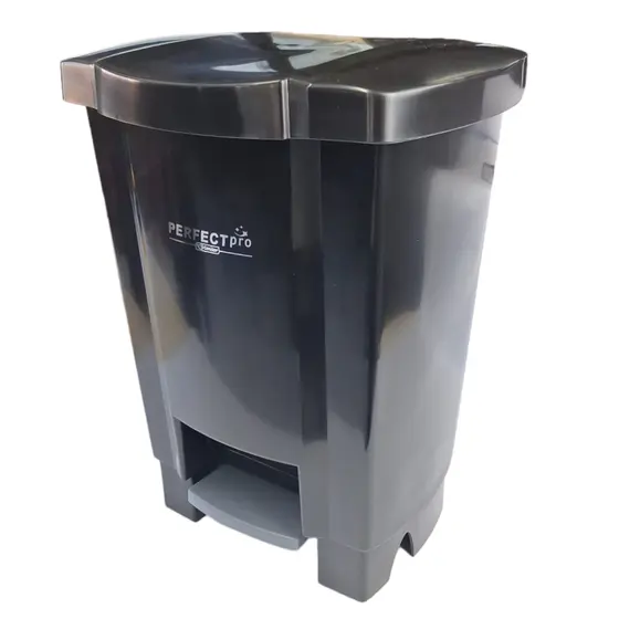 LIXEIRA 50L BLACK - LIXEIRA COM PEDAL PERFECT