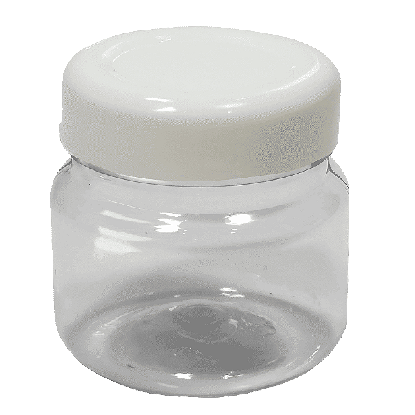 POTINHO PLASTICO 40ML COM TAMPA BRANCA R33 C/10 UND