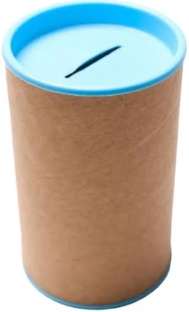 COFRINHO PAPELAO TAMPA AZUL BEBE C/6 UNIDADES