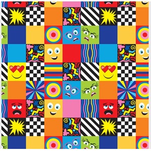 BOBINA DE PRESENTE 40CM EMOJI COLORIDA REF 355