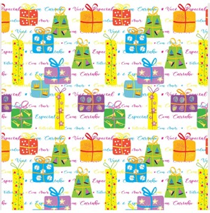 BOBINA DE PRESENTE 60CM COM AMOR/CARINHO REF 339