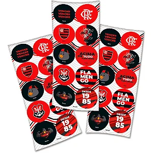 ADESIVO FLAMENGO C/30 UND