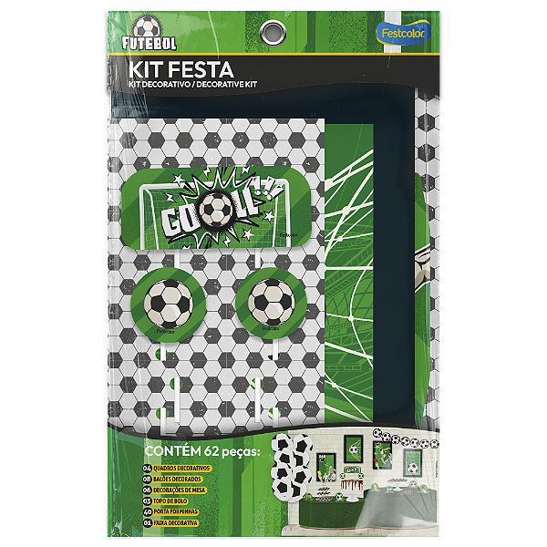 KIT FESTA FUTEBOL C/62 PEÇAS