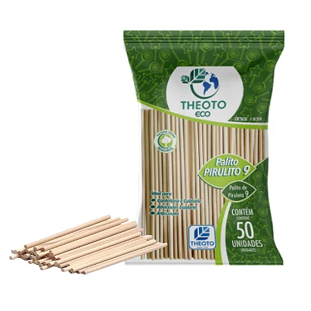 PALITO PIRULITO BAMBU 90MM C/50 UND