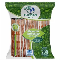 MEXEDOR DE BAMBU PARA CAFE EMBALADO C/200 UND