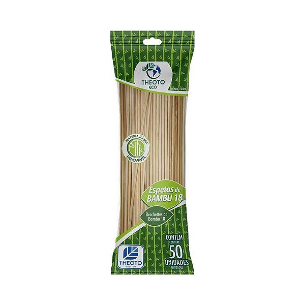 ESPETO DE BAMBU 180X3MM C/50 UND