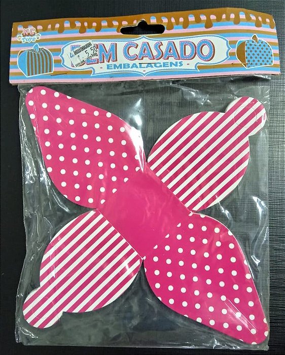 BEM CASADO PINK BOLADO BRANCO C/12