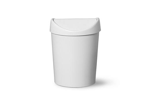 LIXEIRA ESCRITORIO 12L COM TAMPA GIRATORIA BRANCO
