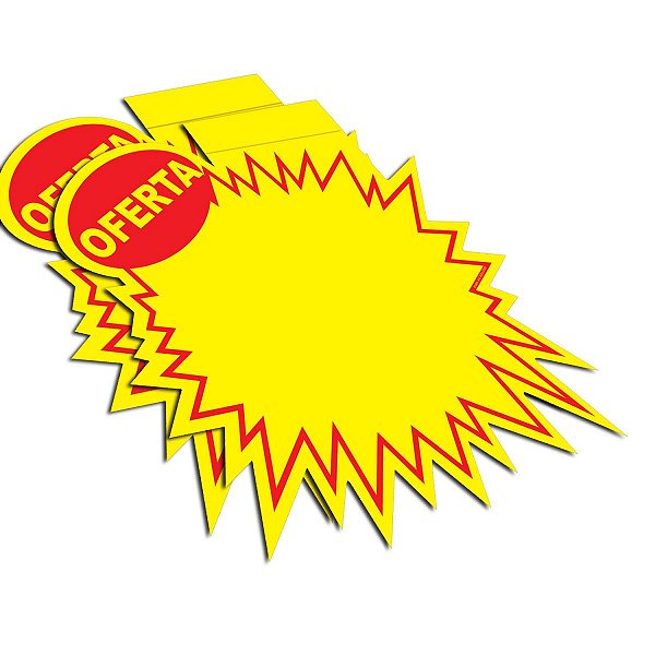 CARTAZ SPLASH AMARELO OFERTA 27X20 C/10