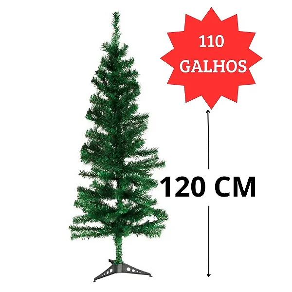 ARVORE DE NATAL VERDE 120CM 110 GALHOS