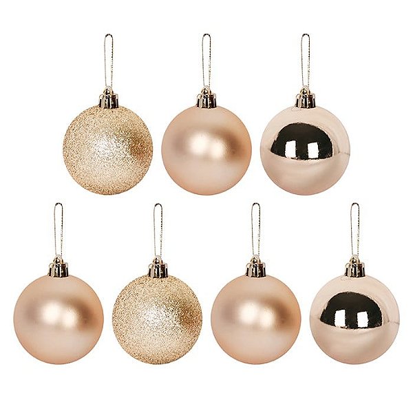 BOLA PEQUENA CHAMPANHE 3CM C/7 UND