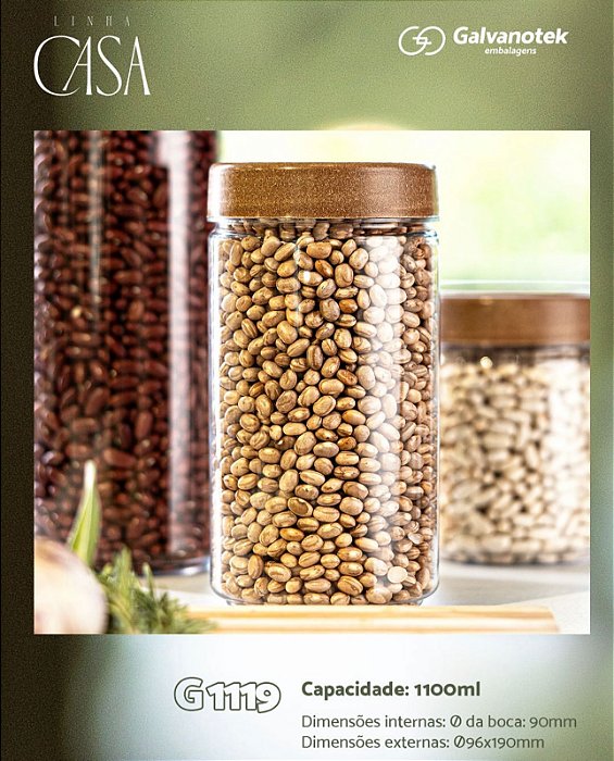 G 1119 POTE MULTIUSO AMADEIRADO 1100ML