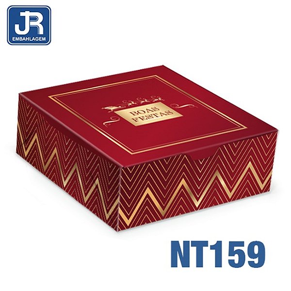 CAIXA PARA 9 DOCES 12X11X4CM BOAS FESTAS