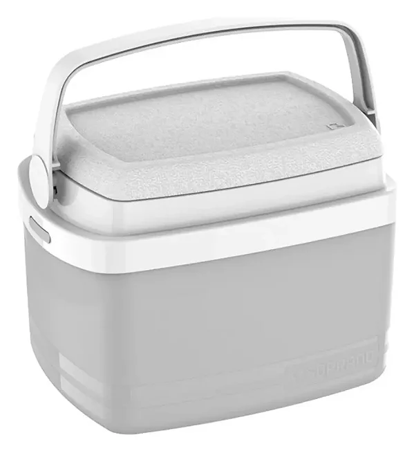CAIXA TERMICA 12 LITROS CINZA
