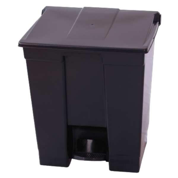 LIXEIRA PLASTICA COM PEDAL 30 LTS COR PRETO BRALIMPIA