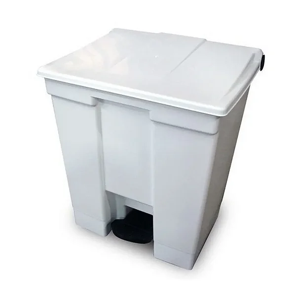 LIXEIRA PLASTICA COM PEDAL 30 LTS COR BRANCA BRALIMPIA