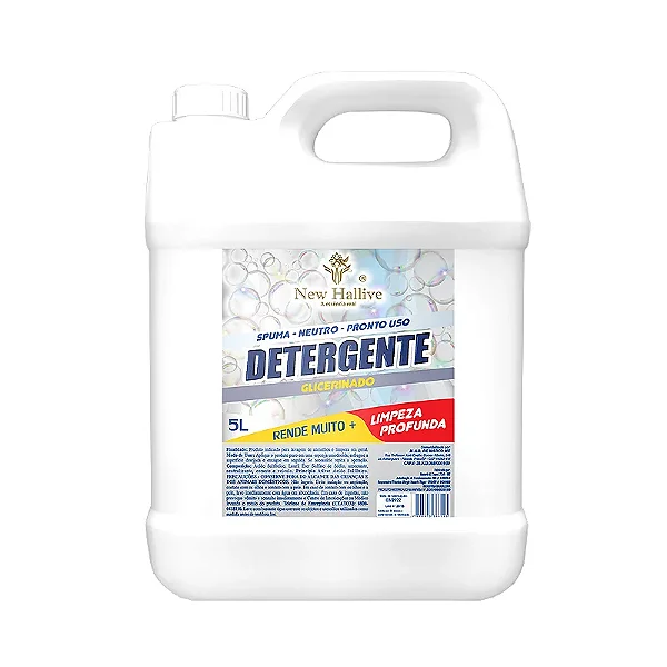 DETERGENTE NEUTRO SPUMA NEW HALLIVE 5 LITROS