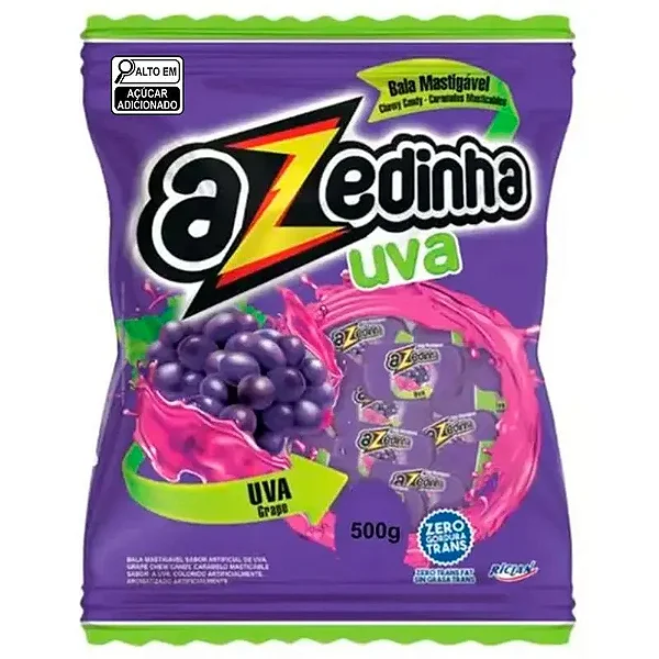BALA AZEDINHA MASTIGAVEL UVA 500GR