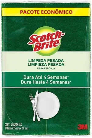 ESPONJA SCOTCH BRITE 3M C/4 UNIDADES
