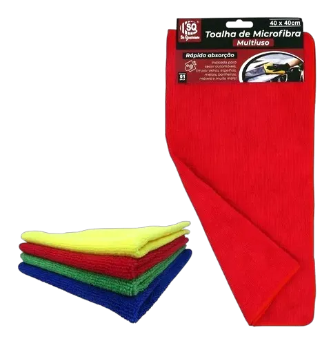 TOALHA MICROFIBRA 40X40 CORES DIVERSAS