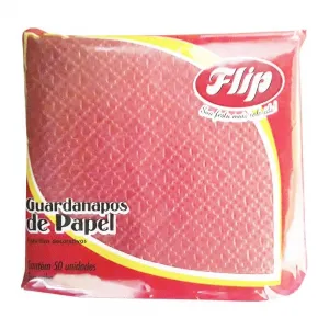 GUARDANAPO 30X31 VERMELHO C/50 UND