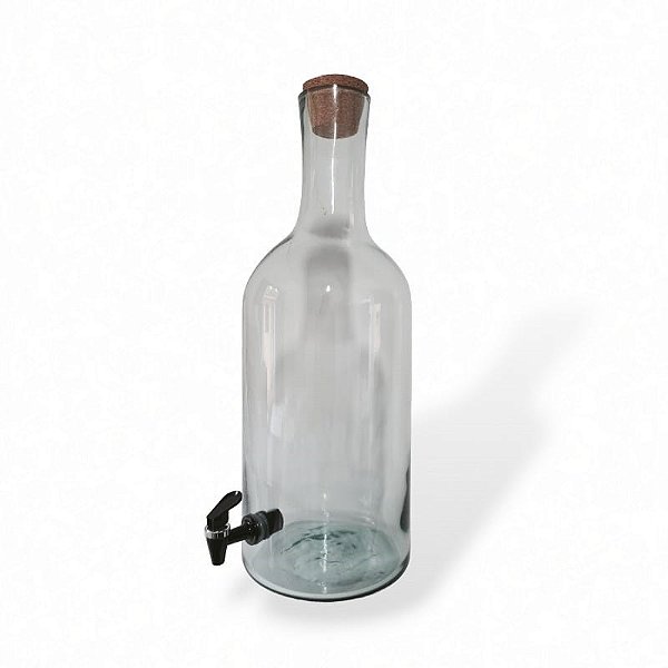 GARRAFAO CILINDRICO 10 LITROS COM TORNEIRA E ROLHA