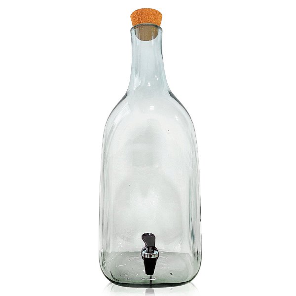 GARRAFAO QUADRADO 15 LITROS COM TORNEIRA E ROLHA