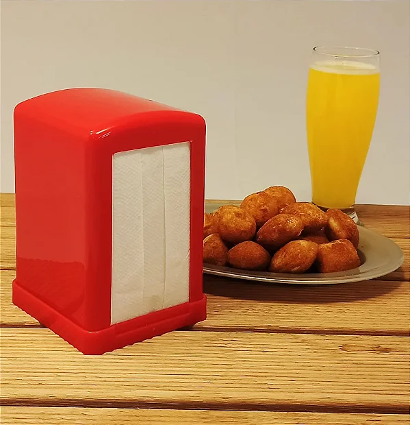 PORTA GUARDANAPO SNACK VERMLEHA