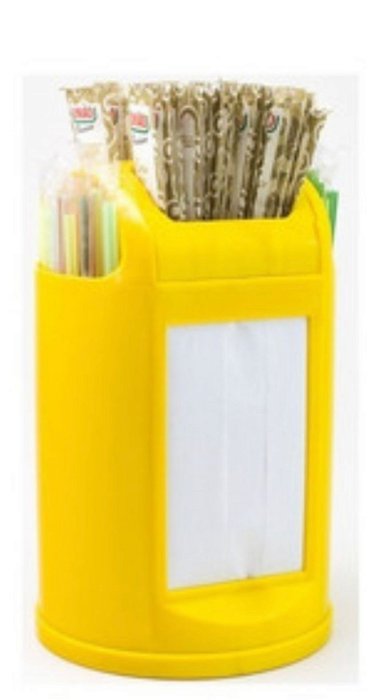 PORTA GUARDANAPO TRI-COMPACT AMARELO