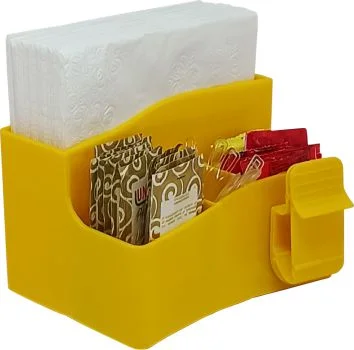 PORTA GUARDANAPO MULTI USO AMARELO