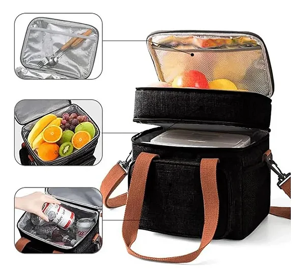 BOLSA TERMICA COM ALÇA TRANSVERSAL 2 COMPARTIMENTO