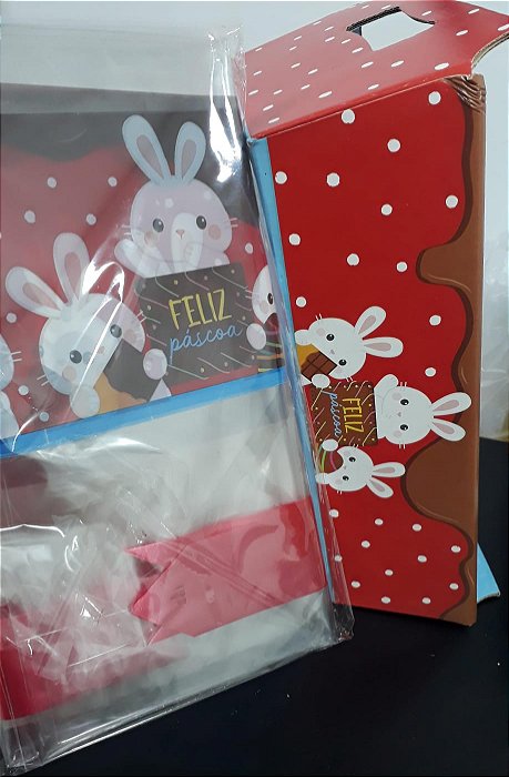 KIT CESTA DE PASCOA SORTIDO G 32X24X11 UND 1 CESTA - SACO E LAÇO