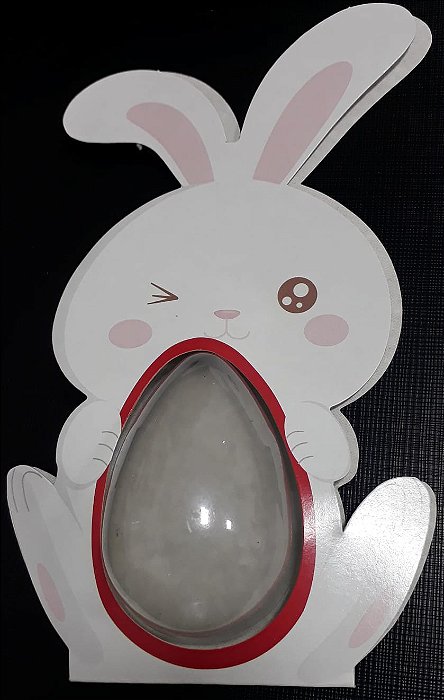CAIXA COELHO COM BARRIGUINHA DE OVINHO PARA MEIO OVO 50G UND