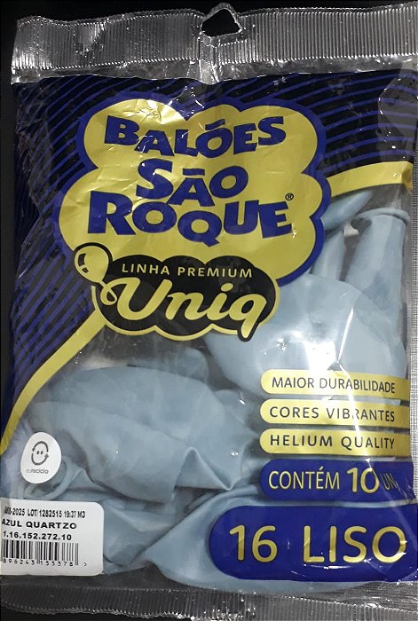 BALAO 16 UNIQ AZUL QUARTZO C/10 UND