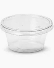 D695 CR POTE REDONDO PARA MOLHOS 30ML BASE E TAMPA CRISTAL 700