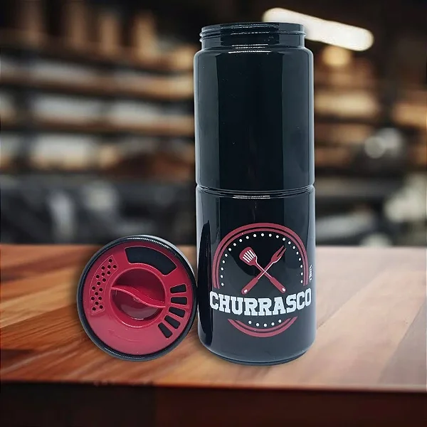ORGANIZADOR PARA CHURRASCO COM TAMPA DOSADORA 540ML