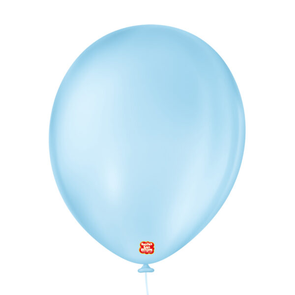 BALAO LISO 11 REDONDO AZUL BABY C/25 UNIDADES