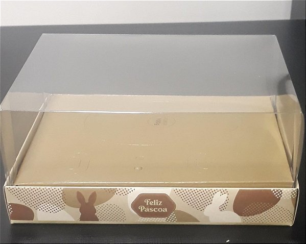 CAIXA PARA OVO DE PASCOA 2 MEIO OVOS 16X14X9 100G
