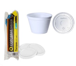 TAMPA COPO ISOPOR 180ML TRANSP TCT-180 C/50