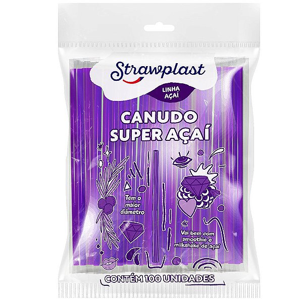 CANUDO 10MM SUPER ACAI SACHE ROXO C/100 UND