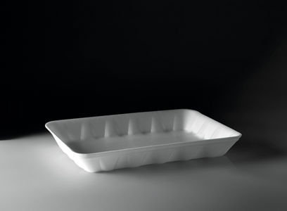 BANDEJA ISOPOR CF067 BRANCA COM 50 UND