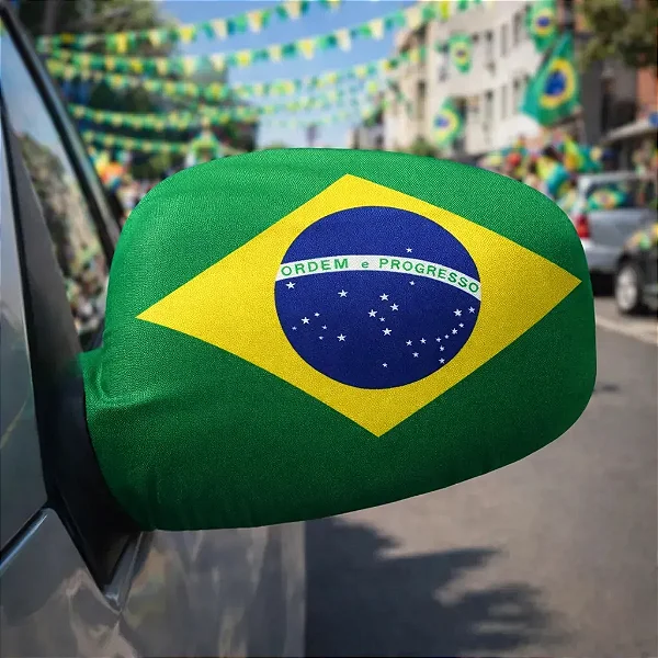 BANDEIRA BRASIL RETROVISOR 1 PAR