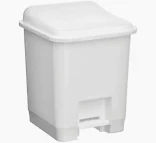 LIXEIRA COM PEDAL BRANCA 14 LITROS