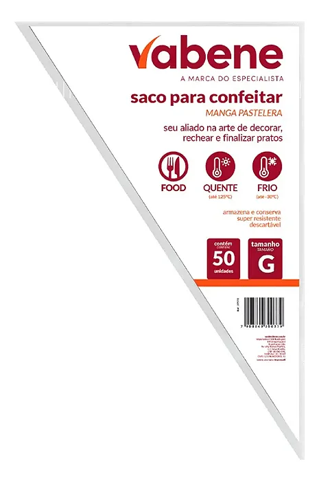 SACO DE CONFEITEIRO G 38X27CM COM 50 UNIDADES